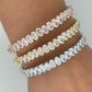 Oval Crystal row flexible bracelet in silver, rose gold or gold P28