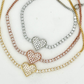 ALEXIbu Heart Pave adjustable bracelet SILVER, GOLD OR ROSE GOLD P18