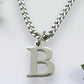 Classic initial necklace in silver or gold tone water resistant